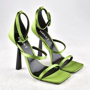 Versace Lime Green Strappy Heels Size 6